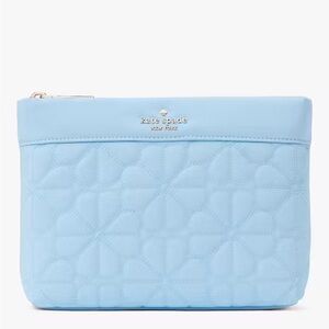 LIMITED TIME ONLY - 🔥PRICE!!! NWT Kate Spade Blue Quilted Cosmetic Bag